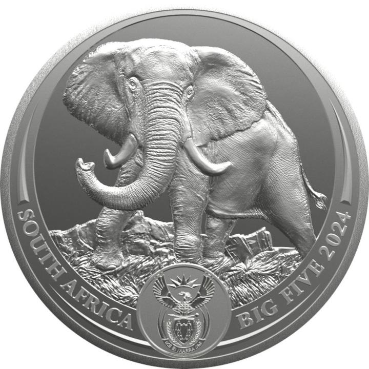 South Africa Mint Silber Elefant 1 oz - Big Five Serie III - 2024 (999, 2024)