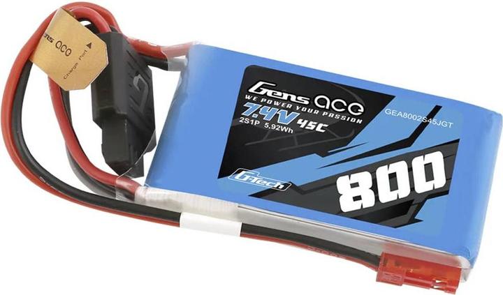 Produktbild Gens Ace G-Tech Lipo 800mah 7,4V 45C 2S1P Lipo Battery Pack (7.40 V, 800 mAh)