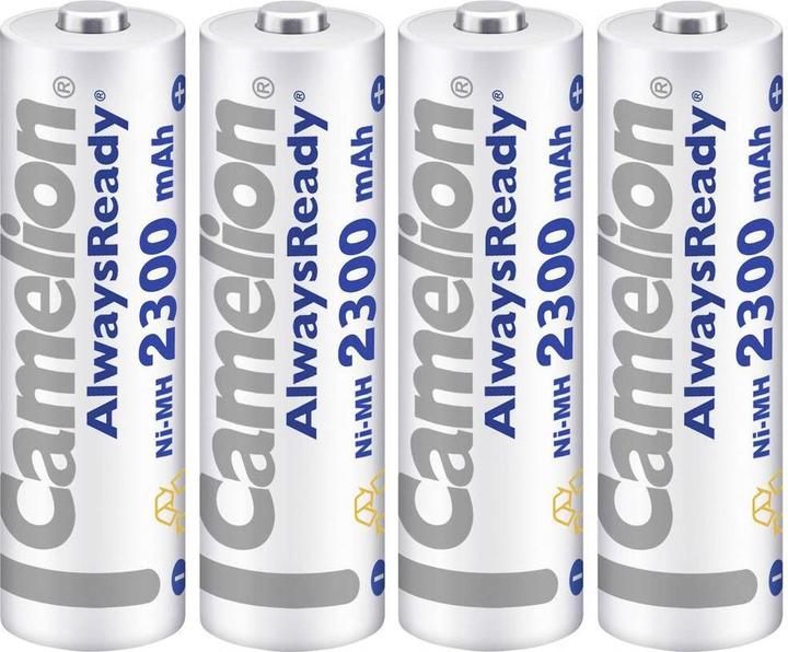 Produktbild Camelion AA/HR6, 2300 mAh, Always Ready-Akkus Ni-MH, 4 Stk. (4 Stk., AA, 2300 mAh)
