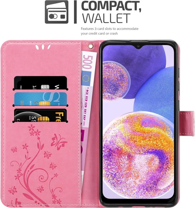 Produktbild Cadorabo Flower Book Hülle für Samsung Galaxy A23 4G (Samsung Galaxy A23)