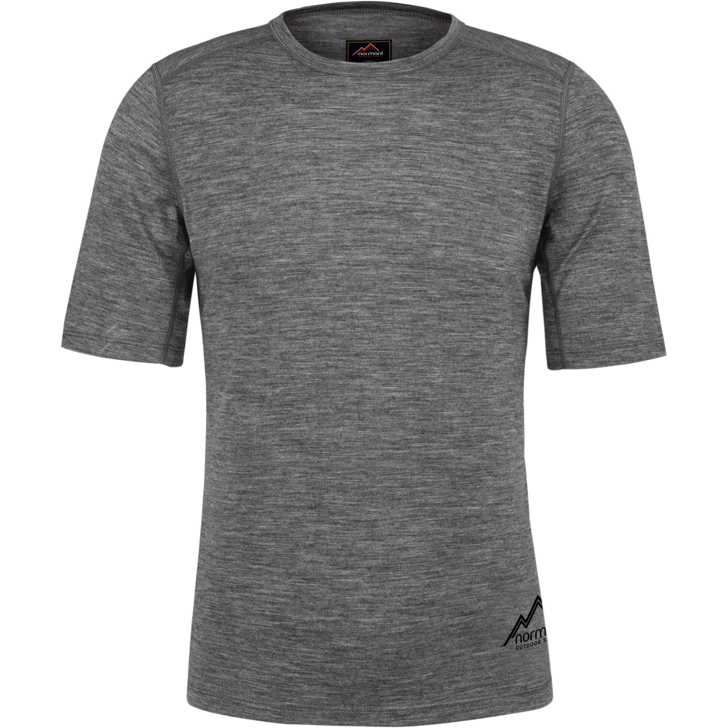 Normani, Herren, Funktionsshirt, Herren Merino T-Shirt Darwin (XXL), Grau, XXL