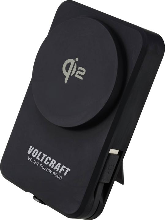 Produktbild Voltcraft VC-Qi2 PD20W 8000 Powerbank 8000 mAh Fast Charge LiPo Schwarz Statusa (8000 mAh, 20 W, 29.60 Wh)