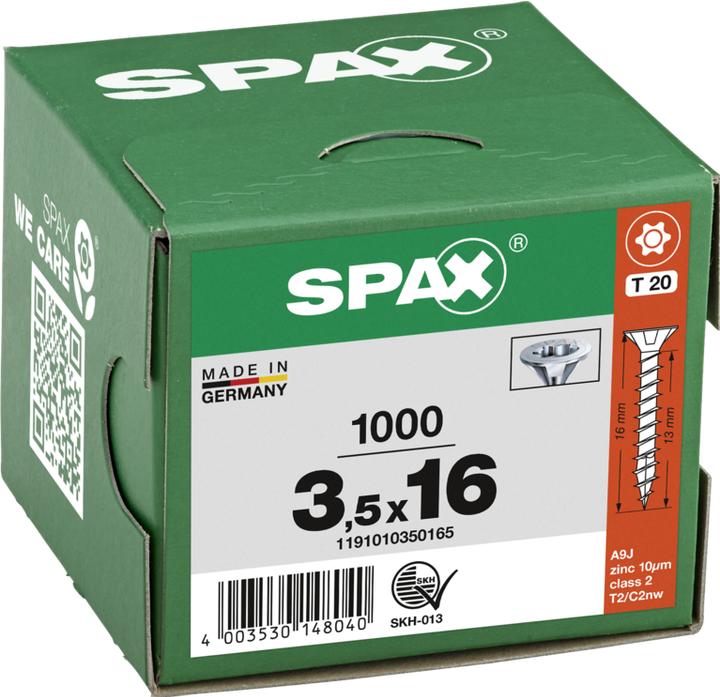 Produktbild Spax Spanplattenschrauben (1000 Schrauben pro Stück)