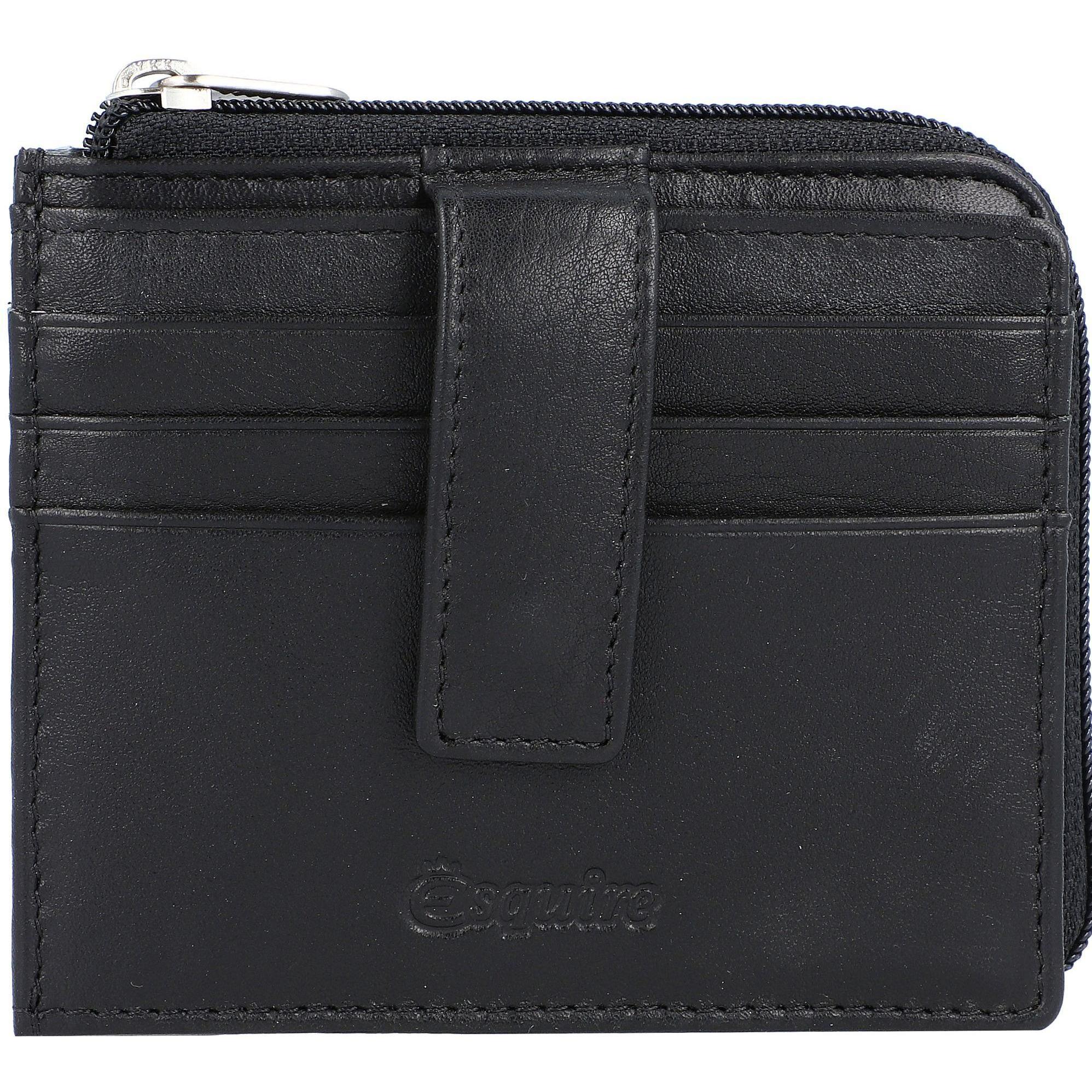 Esquire, Unisex, Portemonnaie, Oslo Kreditkartenetui RFID Leder 10,5 cm, Schwarz
