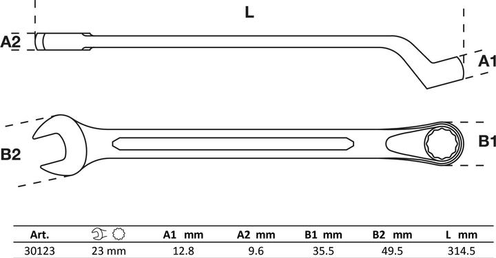 Actual product image BGS Combination Spanner offset 23 mm (23 mm)