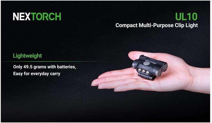 Actual product image Nextorch UL10 LED clip lamp (9.90 cm, 65 lm)