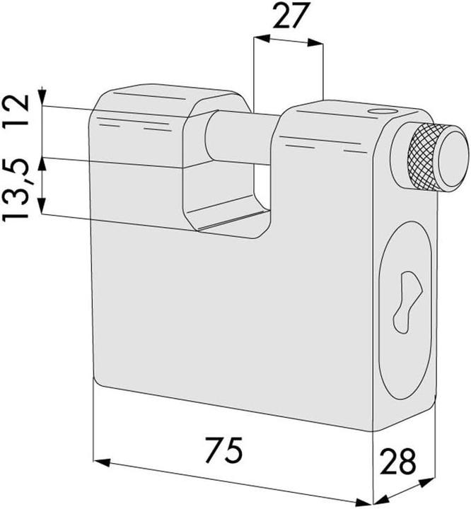 Actual product image Kabi Containerlås m. 2 nøgler - Cisa Containerhaengelås