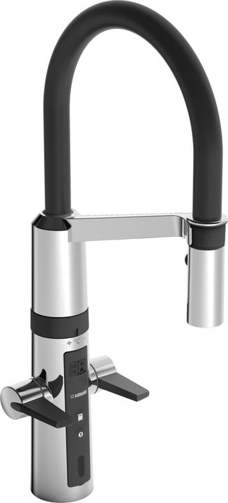 Hansa HANSAsemipro kitchen faucet, hybrid/plug-in, with dishwasher valve, chrome