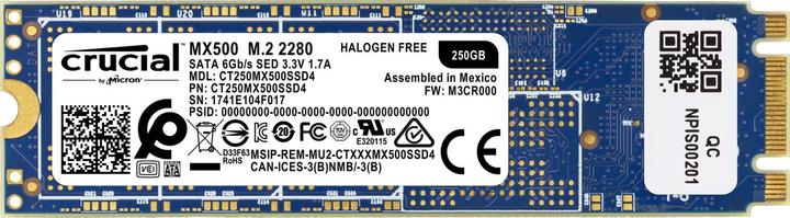 Produktbild Crucial Mx500 (250 GB, M.2 2280)