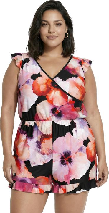 Produktbild Ulla Popken Badekleid, Blüten, Rüschen, Softcups (58, 60)