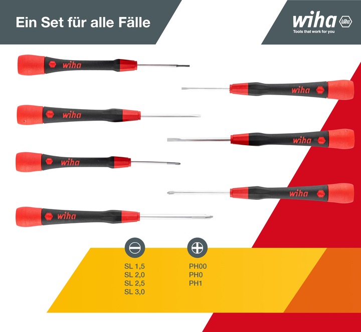 Actual product image Wiha PicoFinish (Slotted screws, Phillipps cross recess (PH))