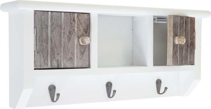 Weiss, shabby-braun