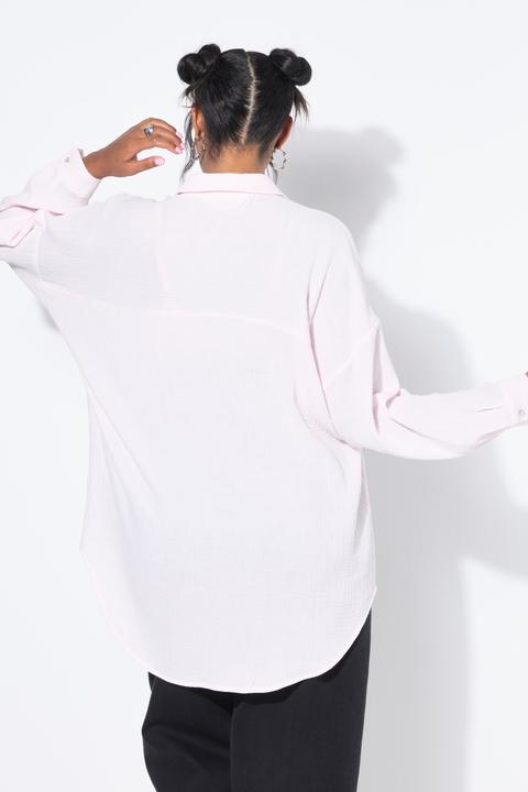 Immagine prodotto Studio Untold Blusa di mussola dal taglio oversize con collo da camicia e maniche lunghe (58)
