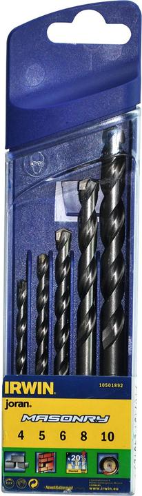 Actual product image Irwin Drill set MASONRY 4,5,6,8,10 mm (10 mm, 4, 5, 6, 8)