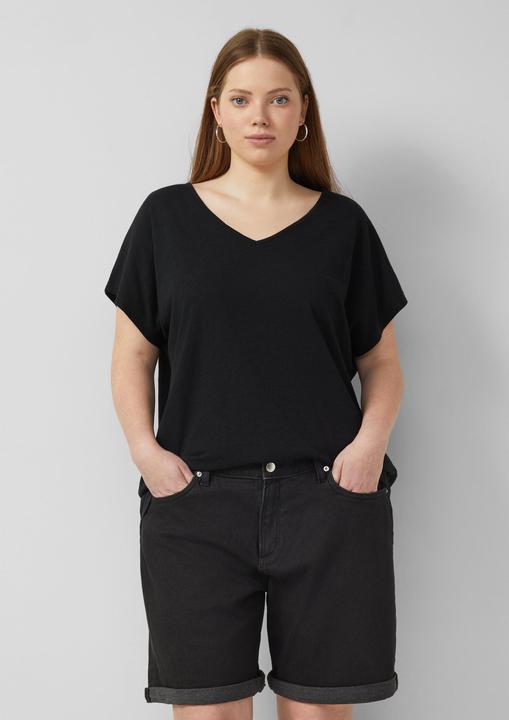 Produktbild s.Oliver Baumwollshirt mit Spitzeneinsatz (44)