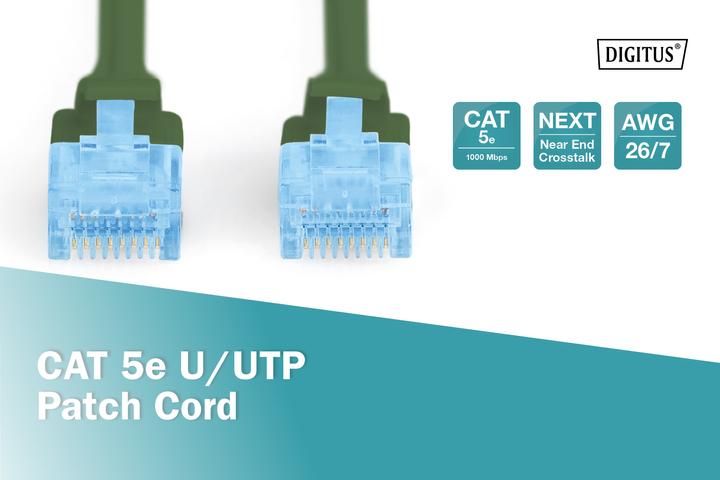 Produktbild Digitus CAT5e U-UTP Patchk.,2m, Grün (U/UTP, CAT5e, 2 m)