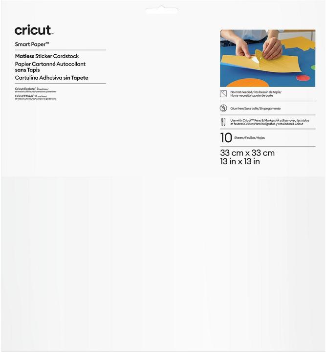 Image du produit Cricut Smart Sticker Cardstock 33x33cm 10 sheets White (P)