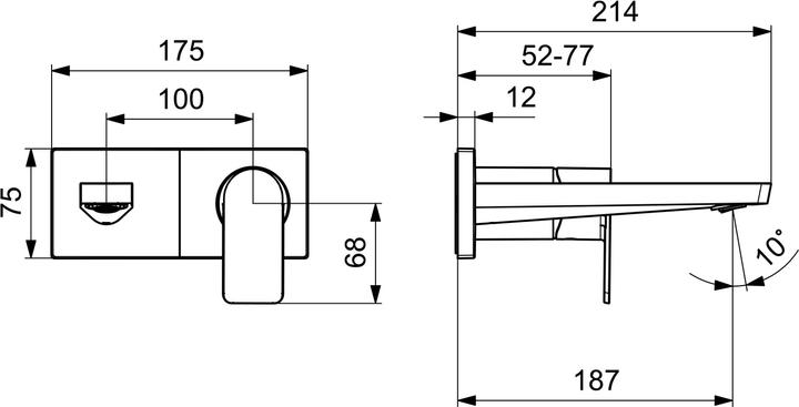 Immagine prodotto Hansa HANSASTELA set completo per miscelatore per lavabo, sporgenza 187 mm, 44902173