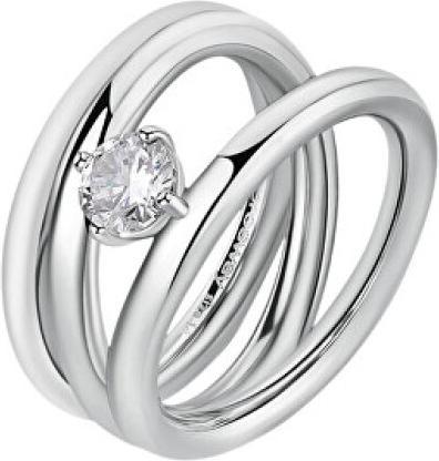 Produktbild Brosway - Solid steel ring with zircon Ribbon BBN45 - Circuit: 54 mm (54)
