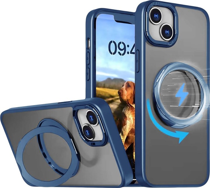 Actual product image OEM Mag Ring Rotating case for iPhone 12 / 12 Pro 6,1" navy blue (Apple iPhone 12)