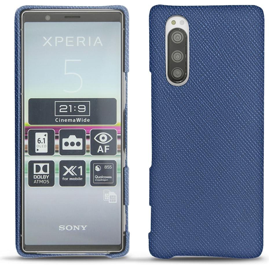 Noreve Lederschutzhülle (Sony Xperia 5), Smartphone Hülle, Blau