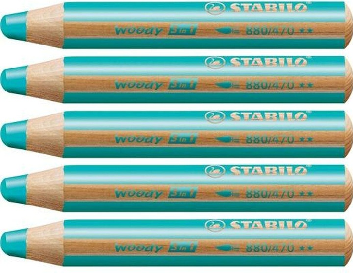 Actual product image STABILO woody 3 in 1 coloured pencil (Turquoise, 1 x)