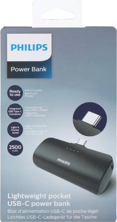 Produktbild Philips Powerbank DLP2510C/04 2500 mAh (2500 mAh, 9.25 Wh)