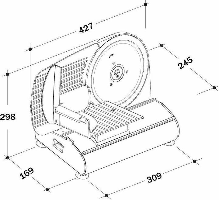 Immagine prodotto RGV Affettatrice MARY 220 Elettrico 220W Alluminio Grigio, Rosso