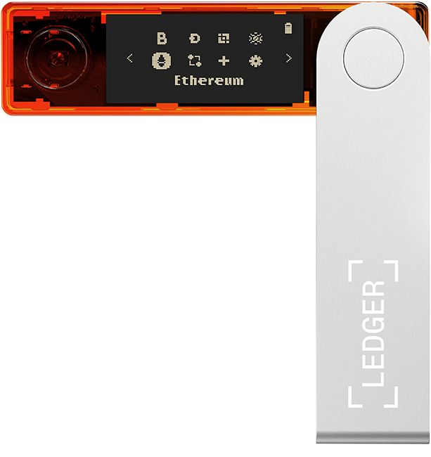 Produktbild Ledger Nano X - Orange (Litecoin, Dash, Bitcoin, Dogecoin, Ethereum Classic)
