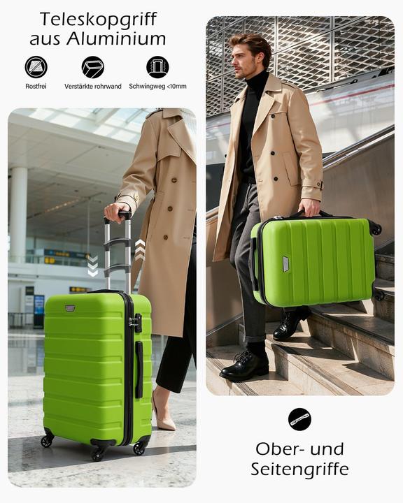 Actual product image Coolife 2-teiliges Hartschalenkoffer-Set mit TSA-Schloss (93 l)