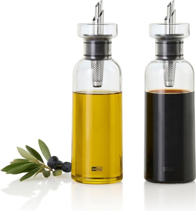 Produktbild AdHoc Öl- / Essigspender AromaPour, mit original PreciseFlow, Füllmenge ca. 300 ml, Glas/Edelstahl/ (300 ml)