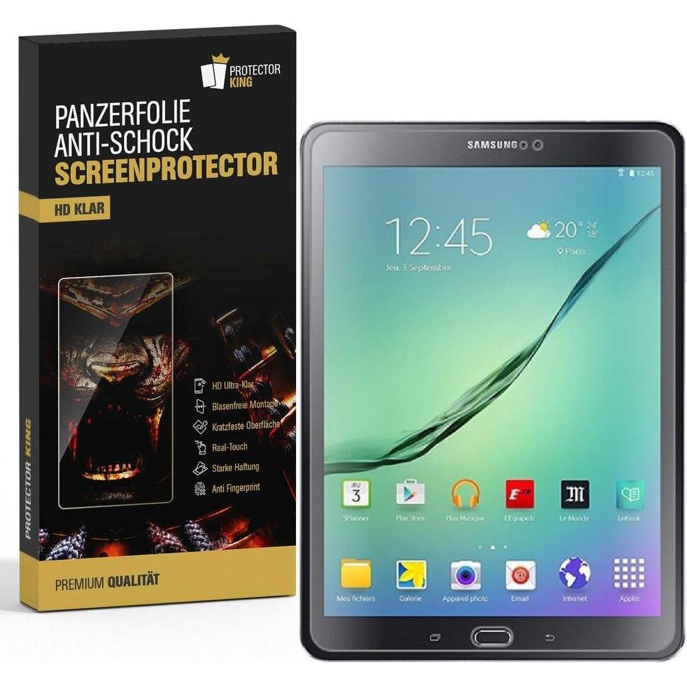 Protectorking 4x ochutzffoTempered Panzerfolie fÃ¼r 7SCHOCK KLAR (4 Stück, Galaxy Tab S2 9.7), Tablet Schutzfolie