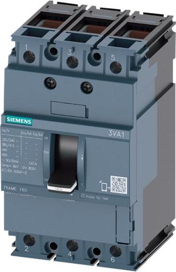 Produktbild Siemens Circuit breaker 3VA1 ICU=36kA 3pole