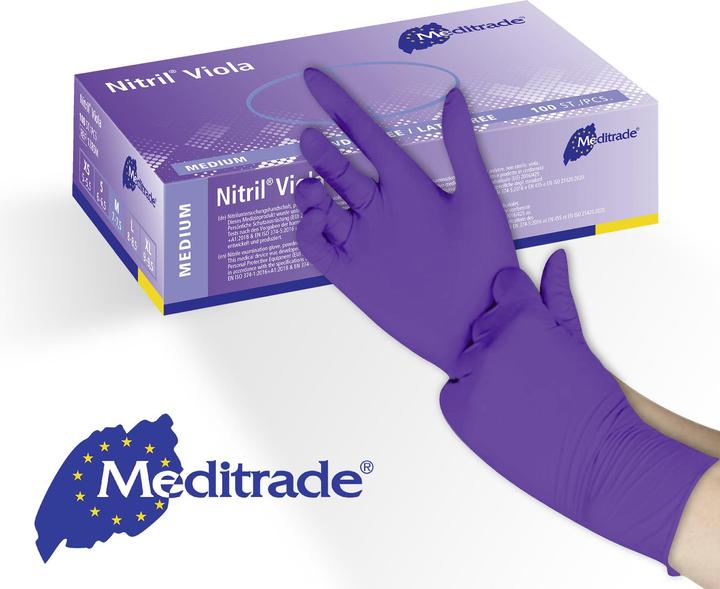 Image du produit Meditrade Nitril® Viola Gants nitrile couleur violet - S / Violet (S)