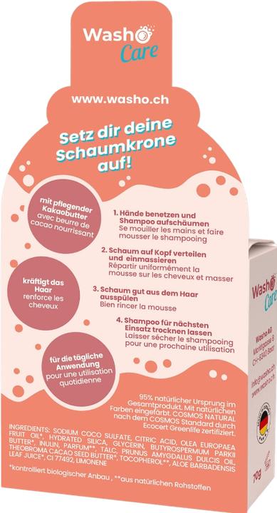 Produktbild Washo Festes Shampoo Naturpflege (200 ml, Festes Shampoo)
