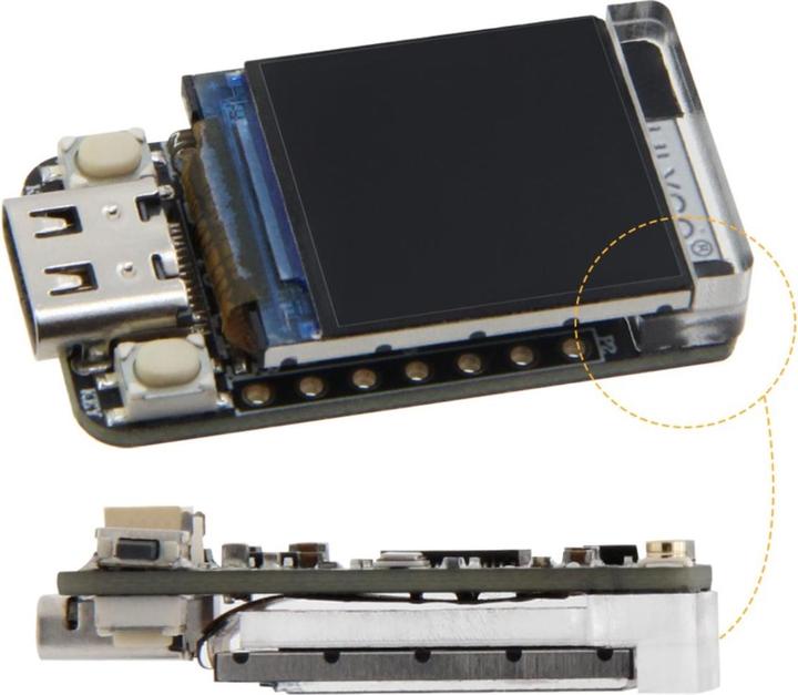 Produktbild Lilygo T-QT Pro ESP32-S3 4M Flash mit 0.85 Inch Display