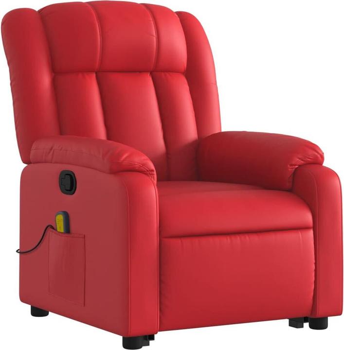 Immagine prodotto VidaXL Poltrona massaggiante con ausilio stand-up in similpelle rossa