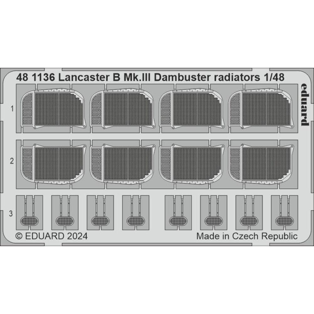 Eduard Lancaster B Mk.III Dambuster radiators 1/48 HKM