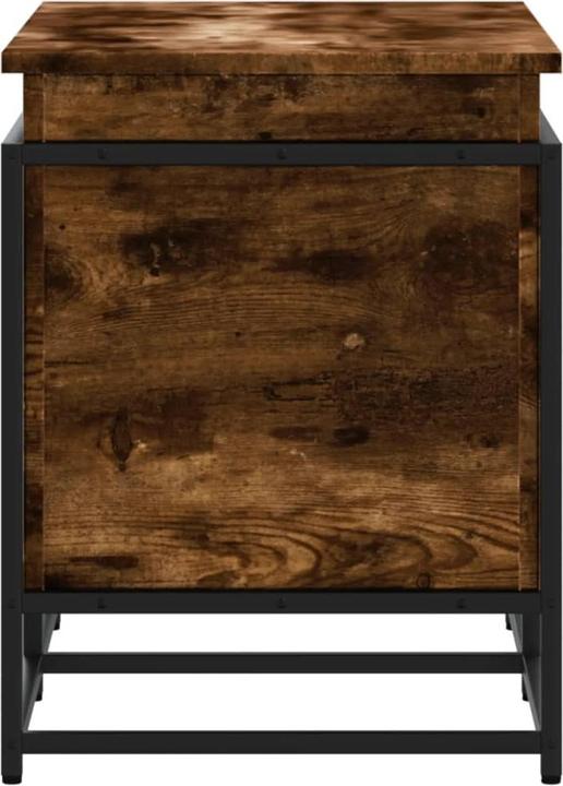 Image du produit vidaXL Coffre de rangement Couvercle Coffre à jouets Coffre à coussins Chêne fumé (80 x 40 x 51,5 cm)