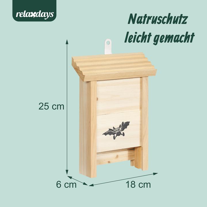 Produktbild Relaxdays 4x Fledermauskasten