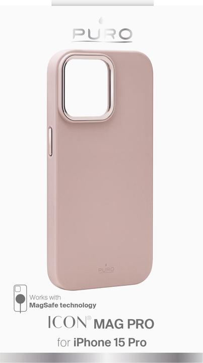 Actual product image Puro ICON MAG PRO iPhone 15 Pro 6.1" MagSafe różowy/rose PUIPC15P61ICONMPROSE (Apple iPhone 15 Pro)