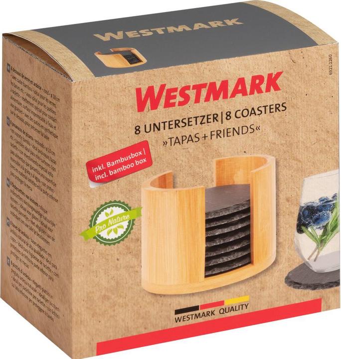 Image du produit Westmark Naturschiefer-Untersetzer (8 x, Dessous de verre)