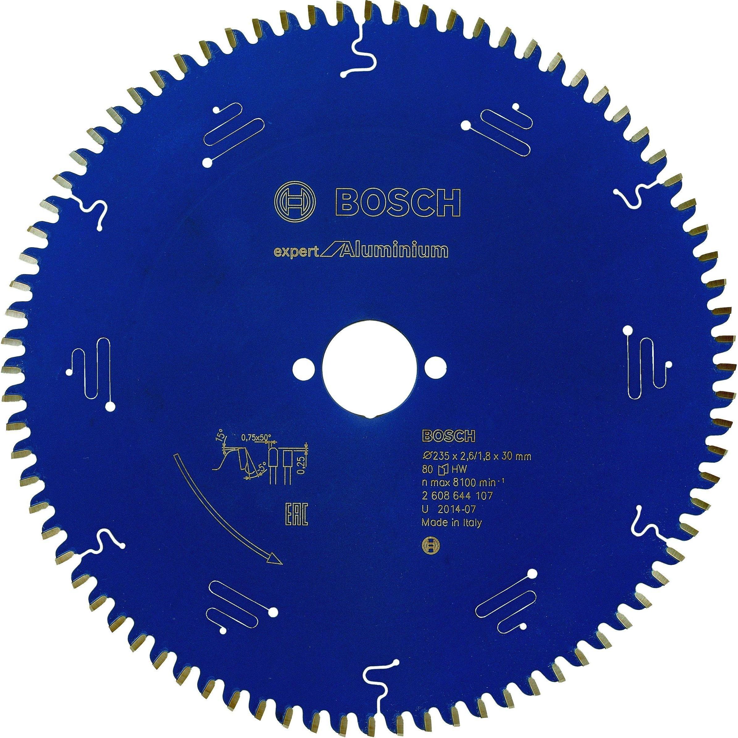 Bosch Professional Zubehör, Sägeblatt, Kreissägeblatt Expert for Aluminium, 235 x 30 x 2,6 mm, 80