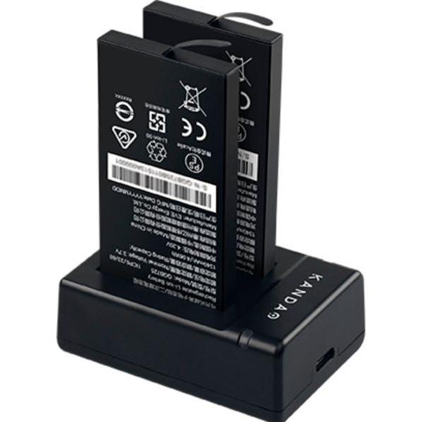 Kandao QooCam EGO Caricabatterie doppio (Caricabatterie per fotocamere), Alimentatore fotocamera, Nero