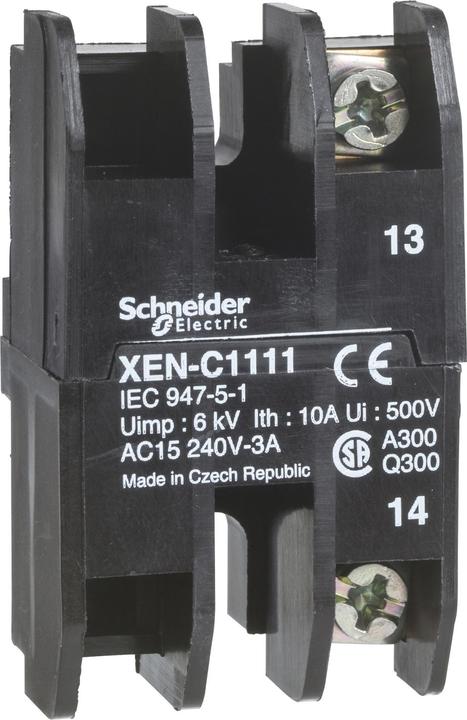 Actual product image Schneider Electric Auxiliary switch without snap-action function, 1NC+1S, XENC1151