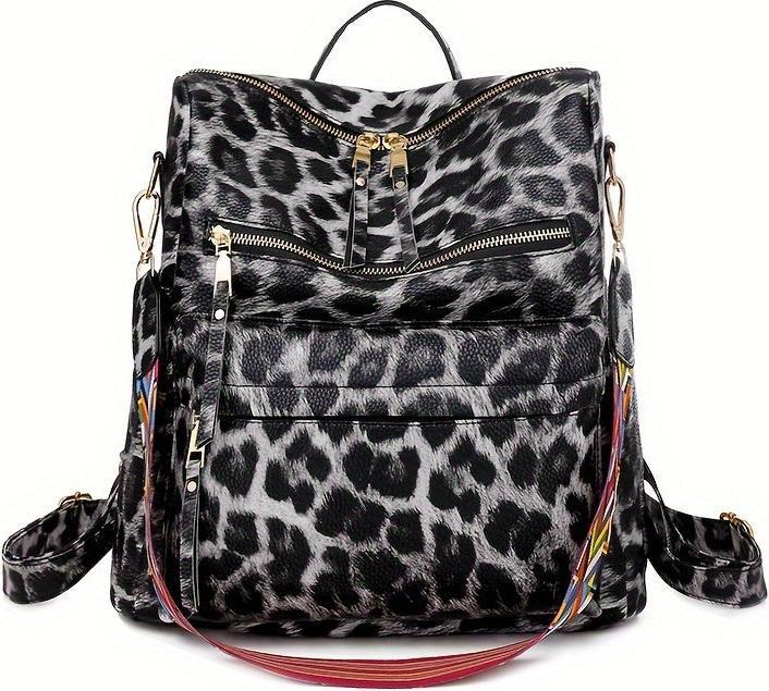 Immagine prodotto Only-Bags.Store Borsa zaino retrò, borsa a tracolla a due vie con tracolla Boho, zaino scuola in pelle vegana