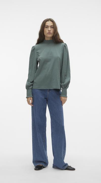 Actual product image Vero Moda Vmmalou Ls High Neck Top Jrs Pop6 Top (XS)