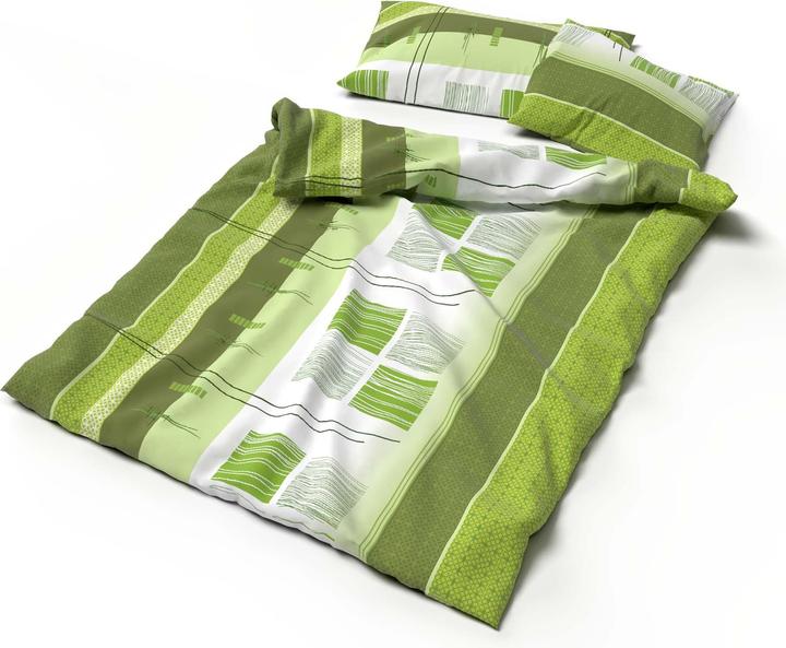 Actual product image Lotus Bettwaren Bed linen jersey Amalfi green (Duvet cover, 160 x 210 cm)