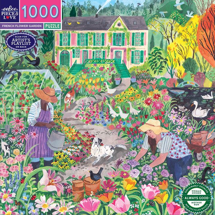 Eeboo - Puzzle 1000 pcs - French Flower Garden (EPZT662) (1000 Teile)