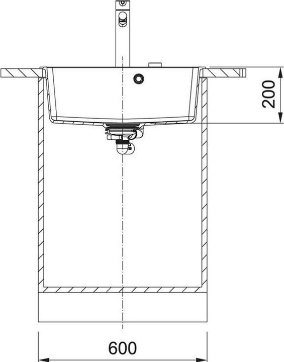 Actual product image Franke 125.0683.101 (Fitted sink, 43.30 cm, 55.30 cm)